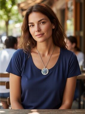 Handmade Artisan Ceramic Pendant Necklace | Organic Glazed Stoneware